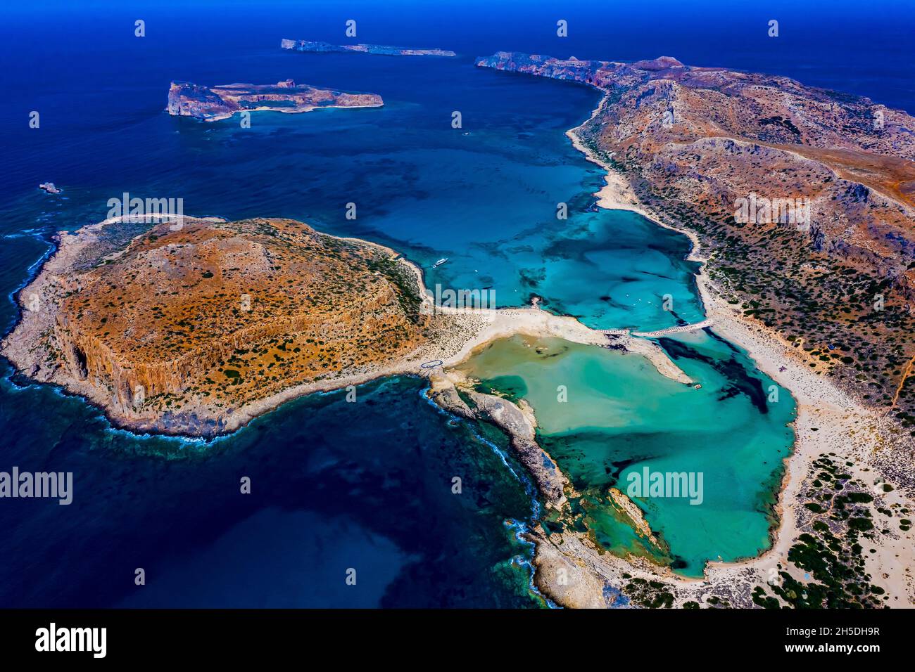 Balos Lagoon auf Kreta aus der Luft Balos Lagoon (Kissamos) on Crete