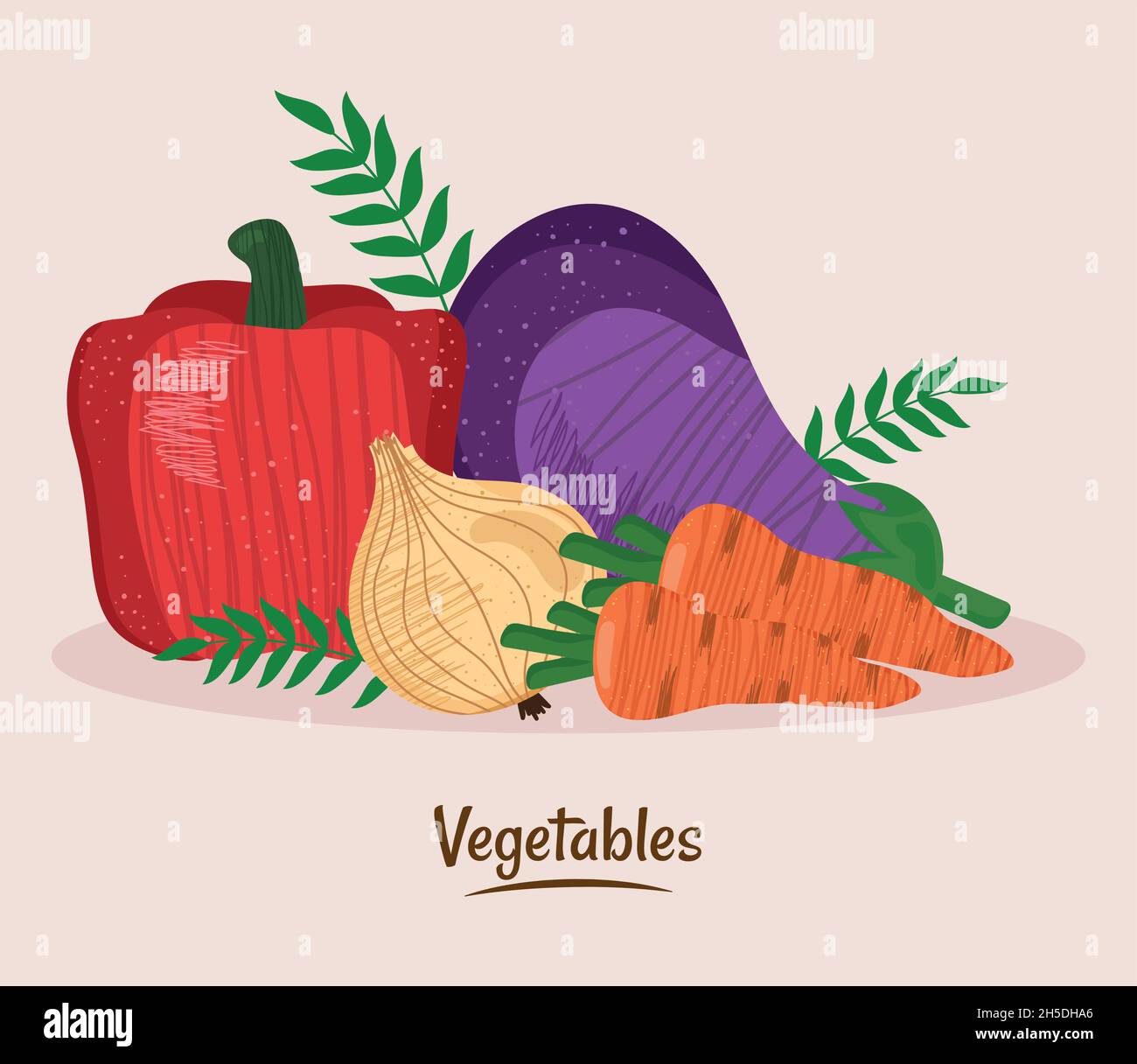 fresh vegetables five icons Stock Vector Image & Art - Alamy