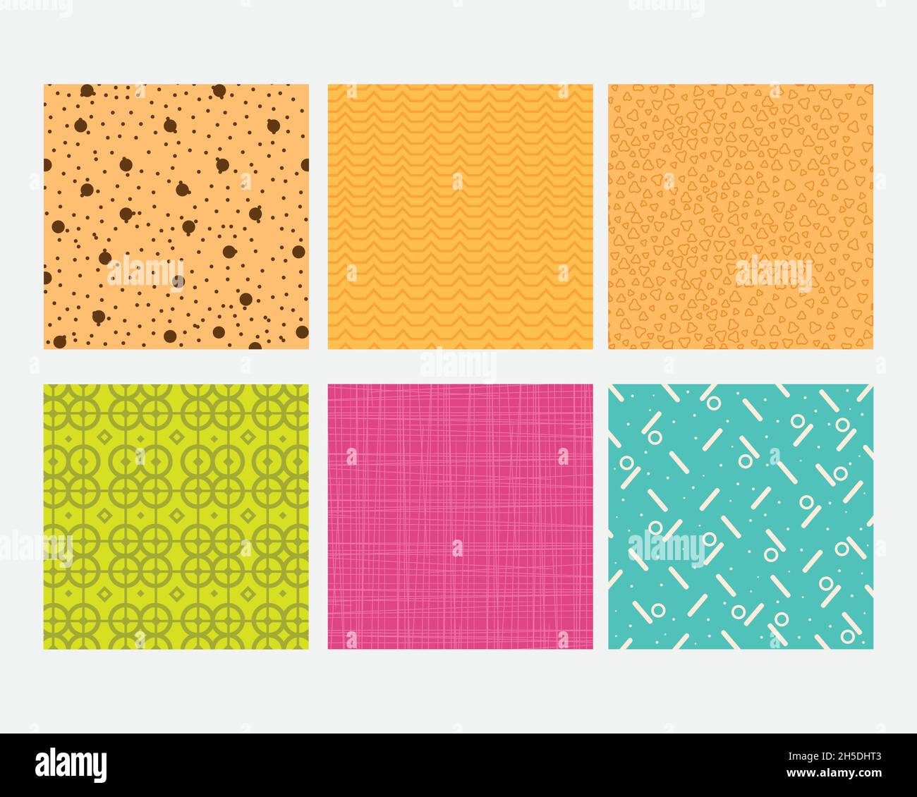 textures backgrounds six colors Stock Vector