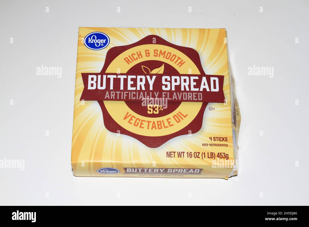 Kroger Buttery Spread shot closeup with a white background that's