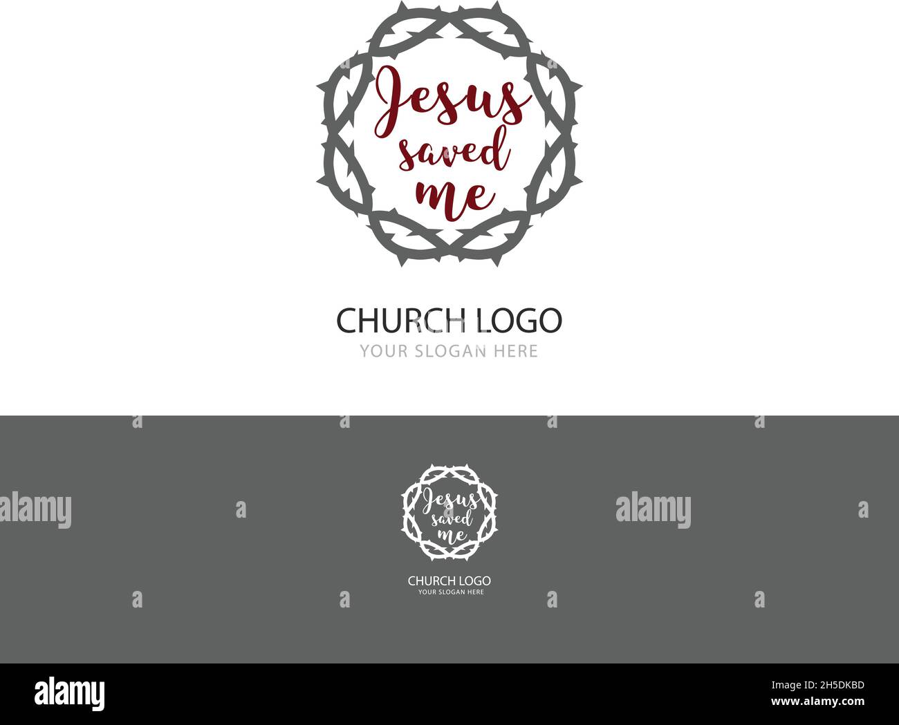 Church logo. Christian symbols. Stock Vector