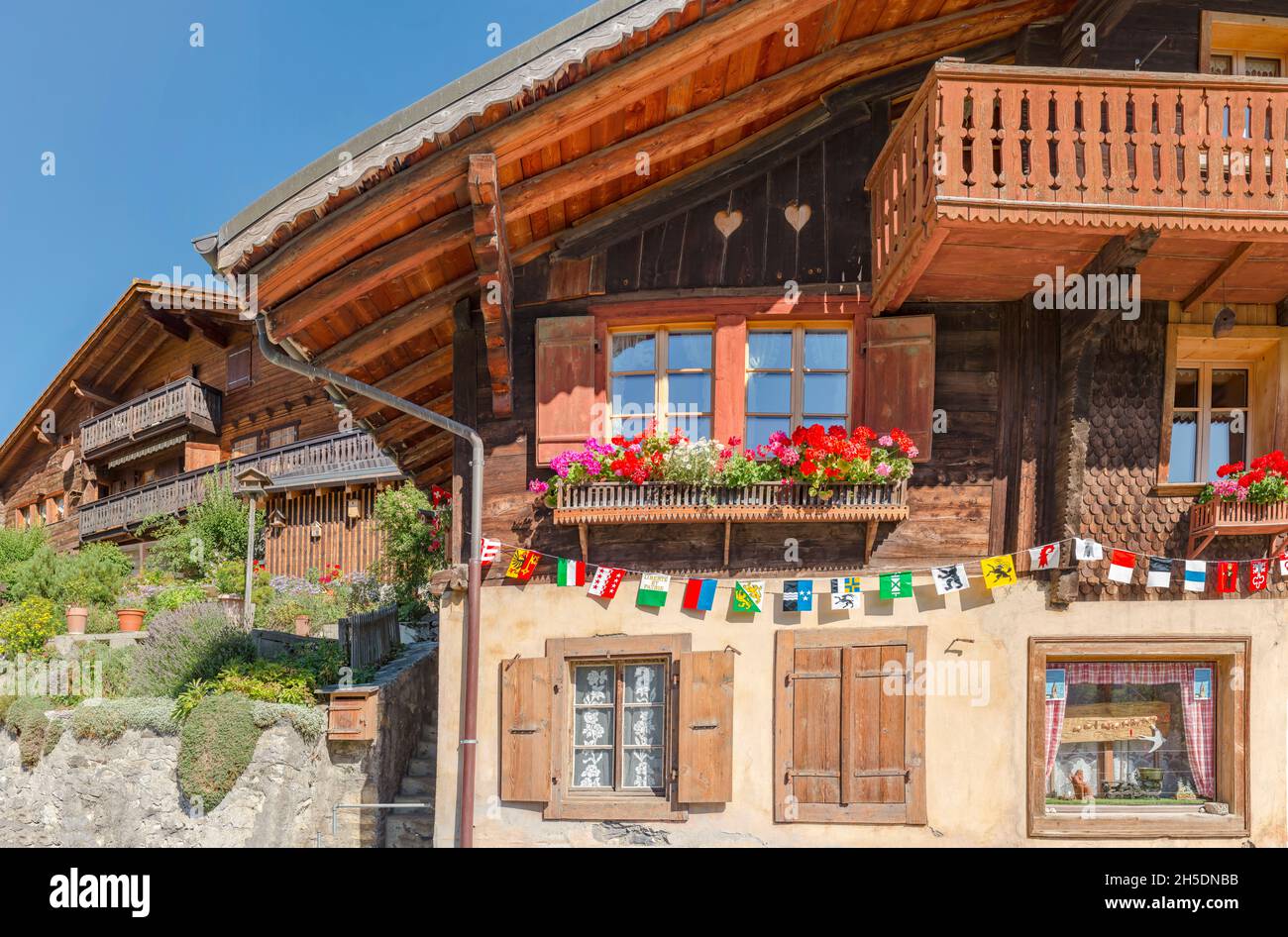 Wooden chalet *** Local Caption *** Gryon, Canton Vaud, Switzerland