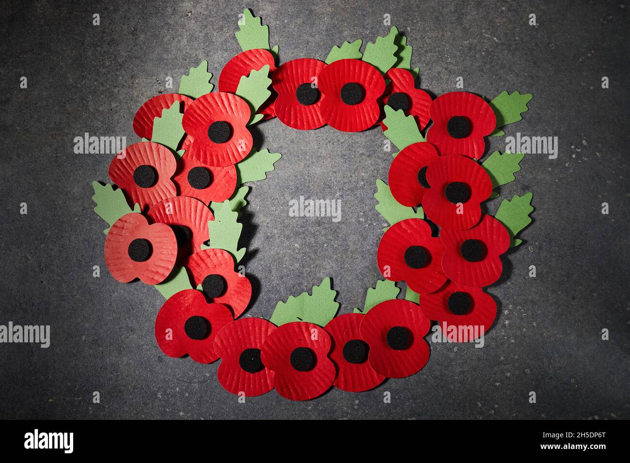 World War remembrance day. Red poppy is symbol of remembrance to those