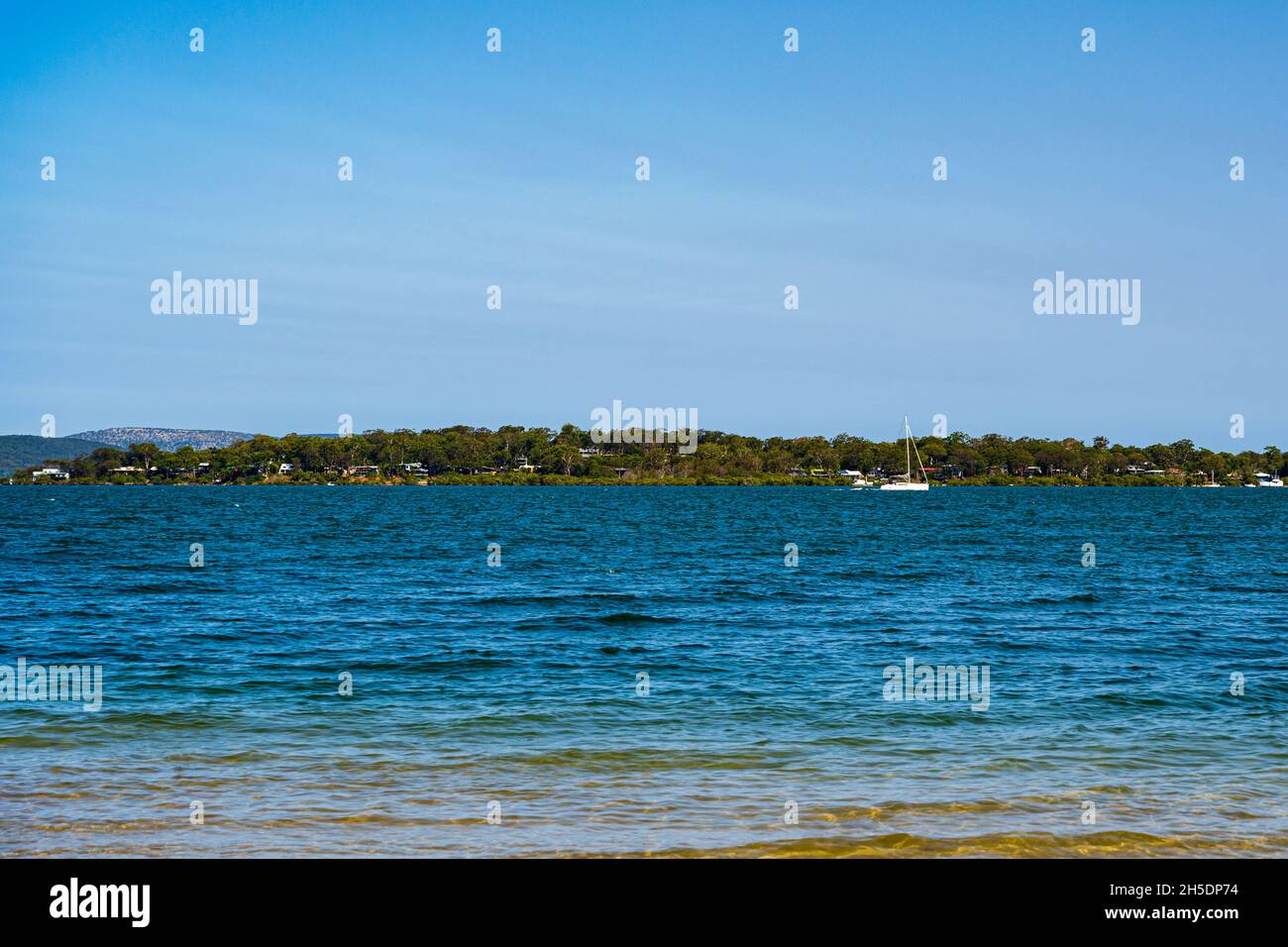 Island in Moreton bay Stock Photo Alamy