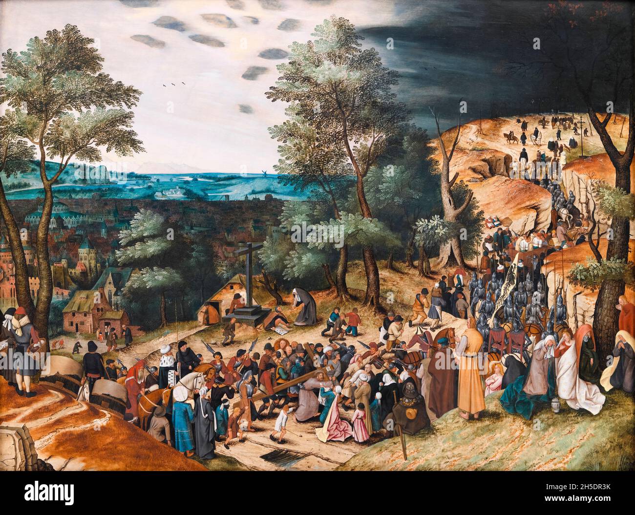 Pieter Brueghel the Younger, The Way to Calvary, painting, 1578-1638 Stock Photo