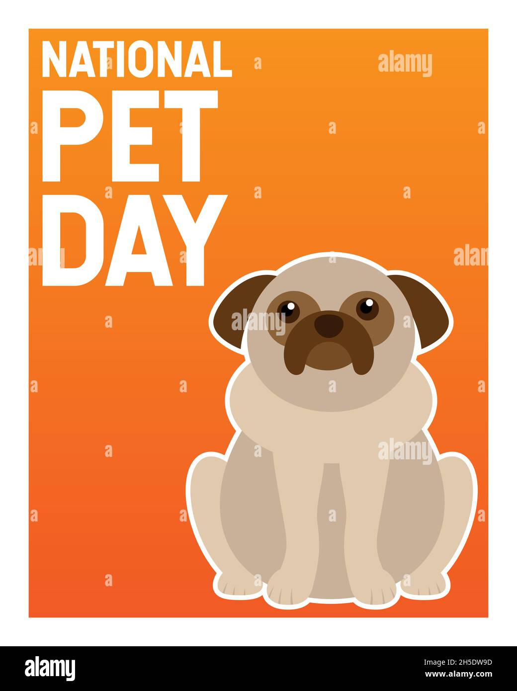 National pet day holiday poster design. Poster, card, banner