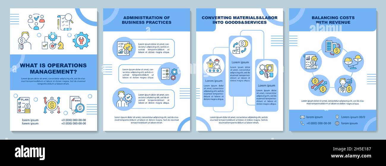 What is operations management brochure template Stock Vector Image ...