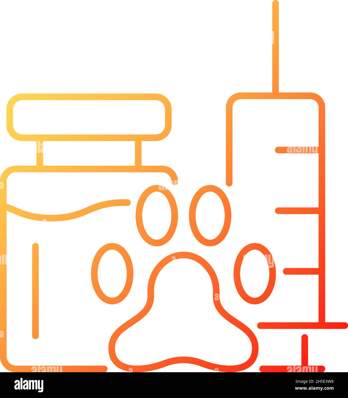 Vaccine gradient linear vector icon Stock Vector
