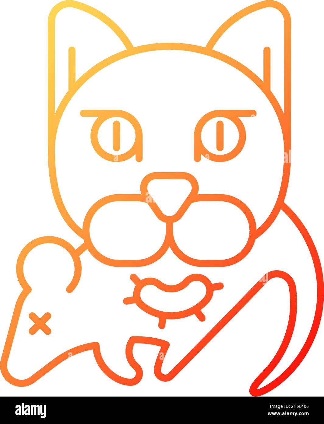 Toxoplasmosis gradient linear vector icon Stock Vector
