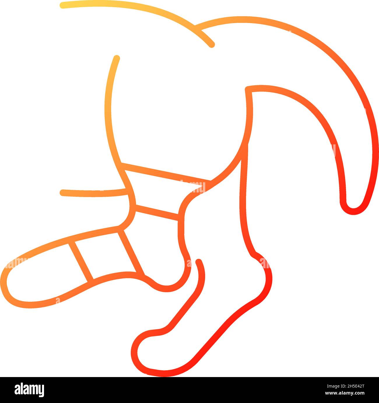 Pet sprain gradient linear vector icon Stock Vector