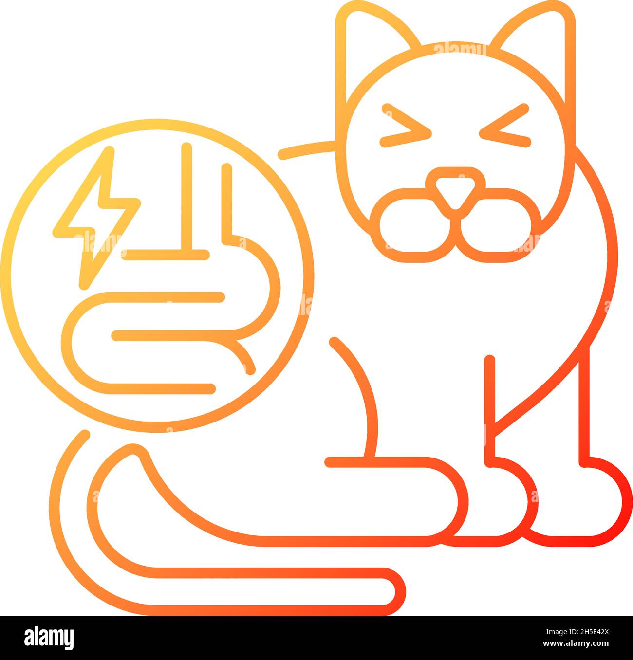 Pet IBD gradient linear vector icon Stock Vector