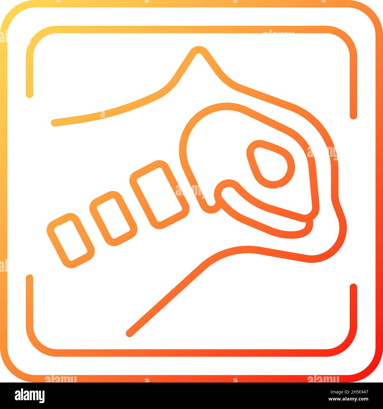 Pet x rays gradient linear vector icon Stock Vector