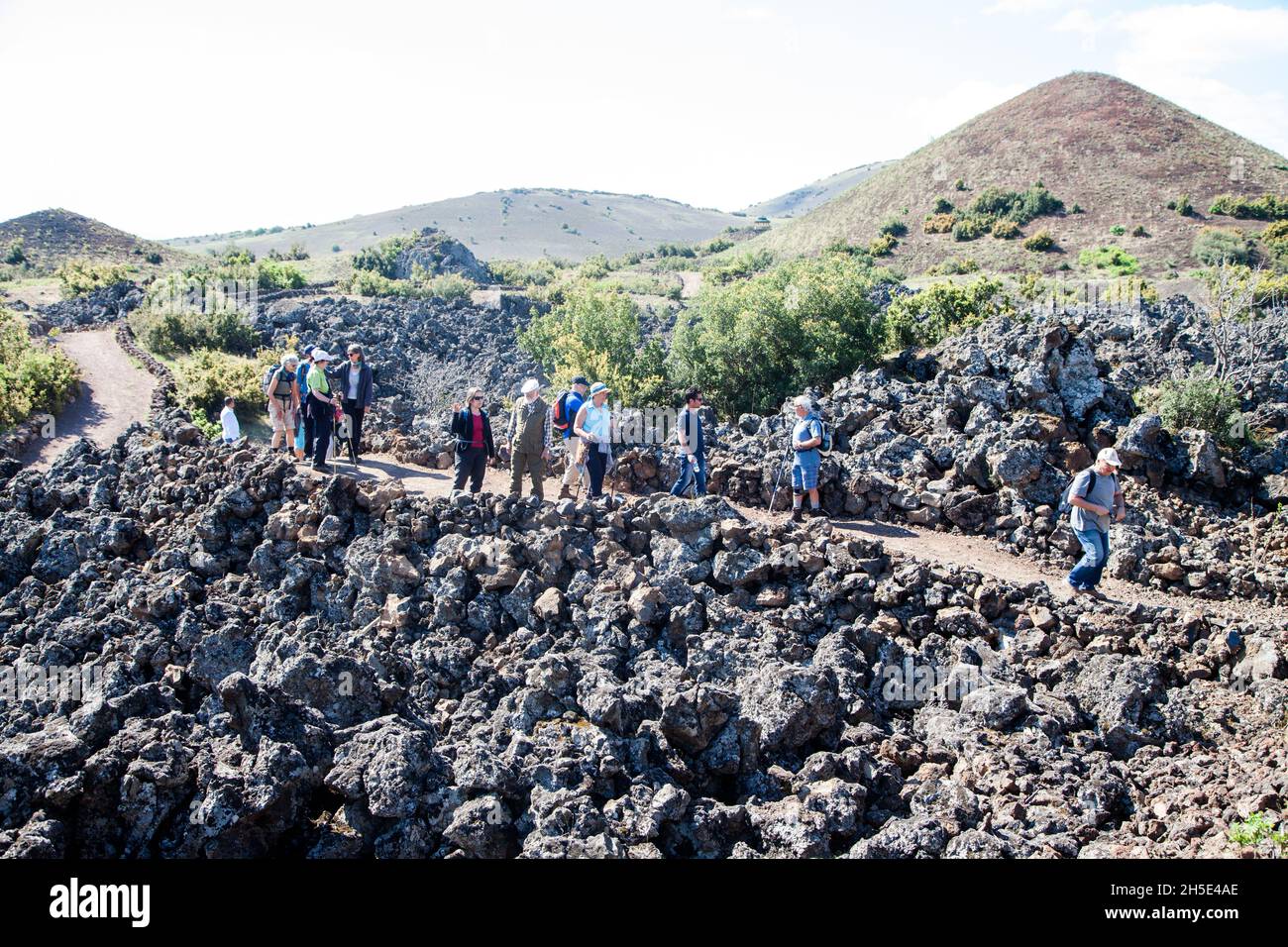 Manisa,Turkey - 04-21-2016:Kula national geological park landscape Stock Photo