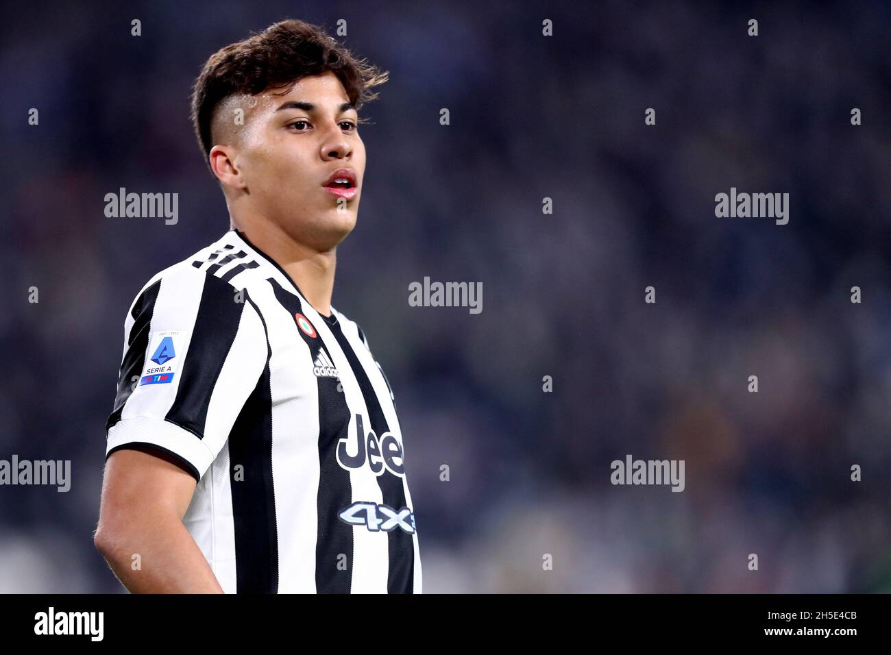 Kaio Jorge of Juventus Fc  looks on during the Serie A match between Juventus Fc and Acf Fiorentina. Stock Photo
