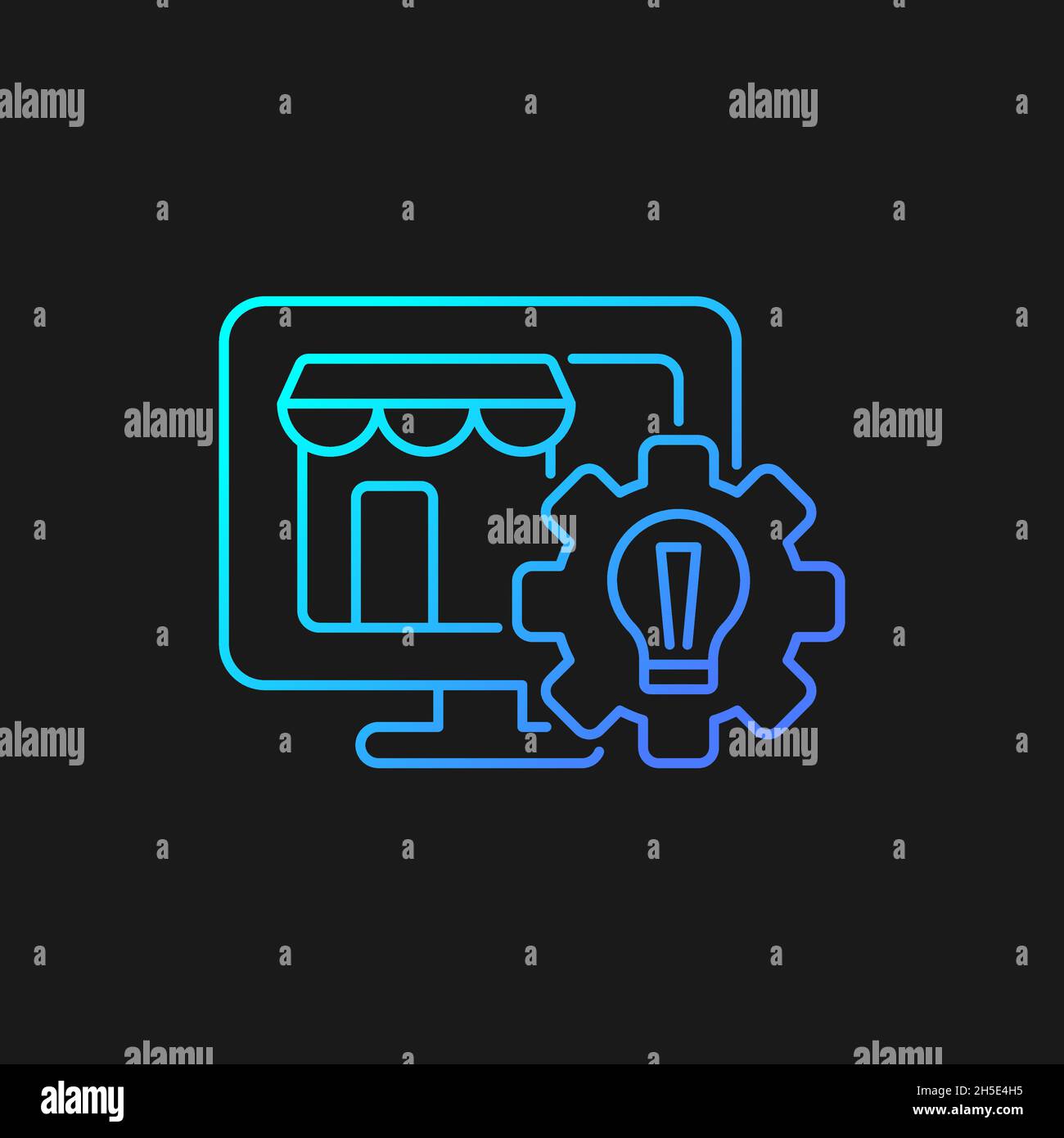 Website creation gradient vector icon for dark theme Stock Vector Image ...