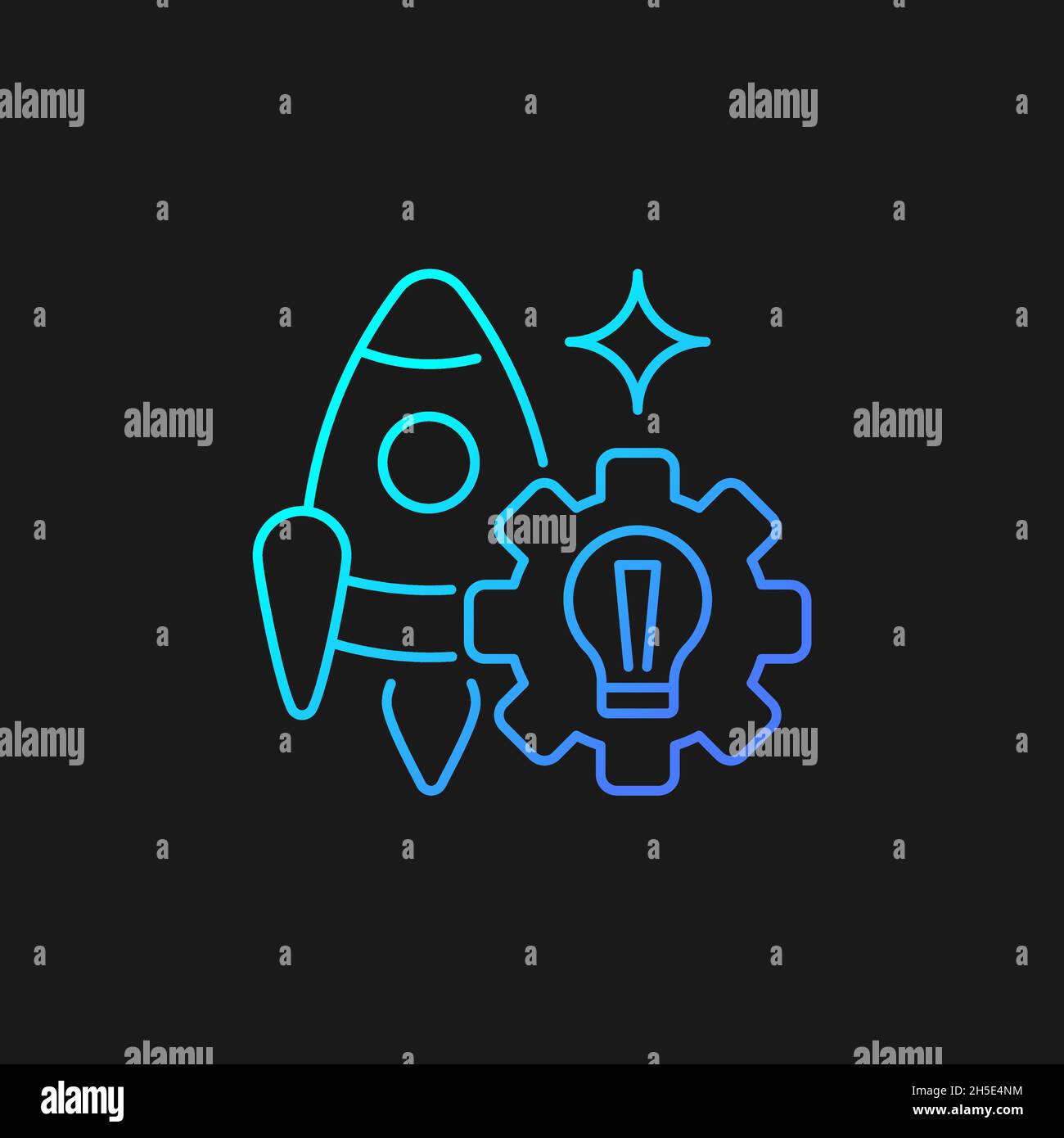 Startup gradient vector icon for dark theme Stock Vector Image & Art ...