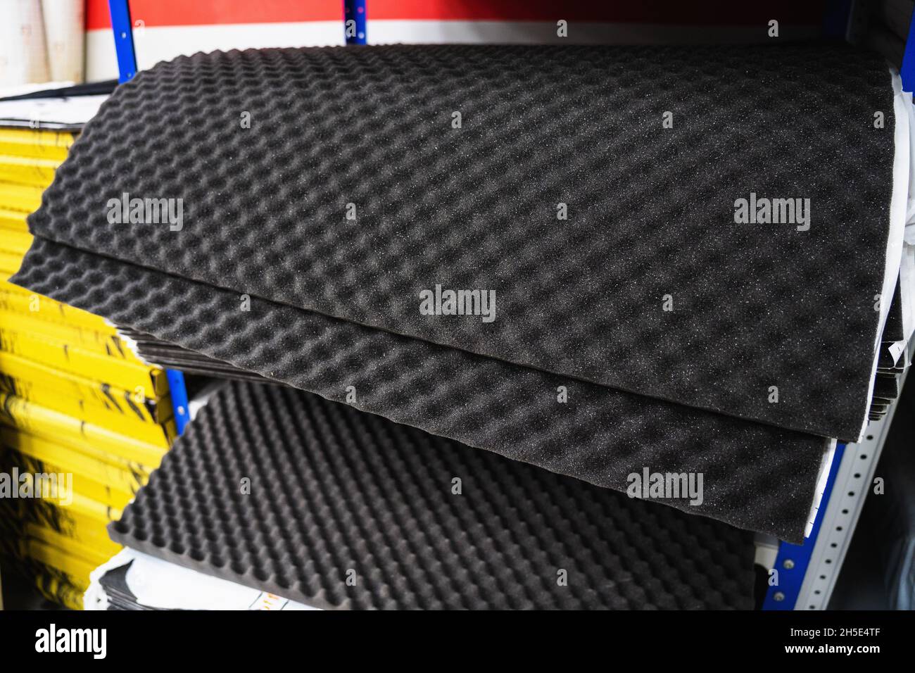 Soundproofing for car tuning. Auto sound, vibration and noise insulation protection material. Stock Photo