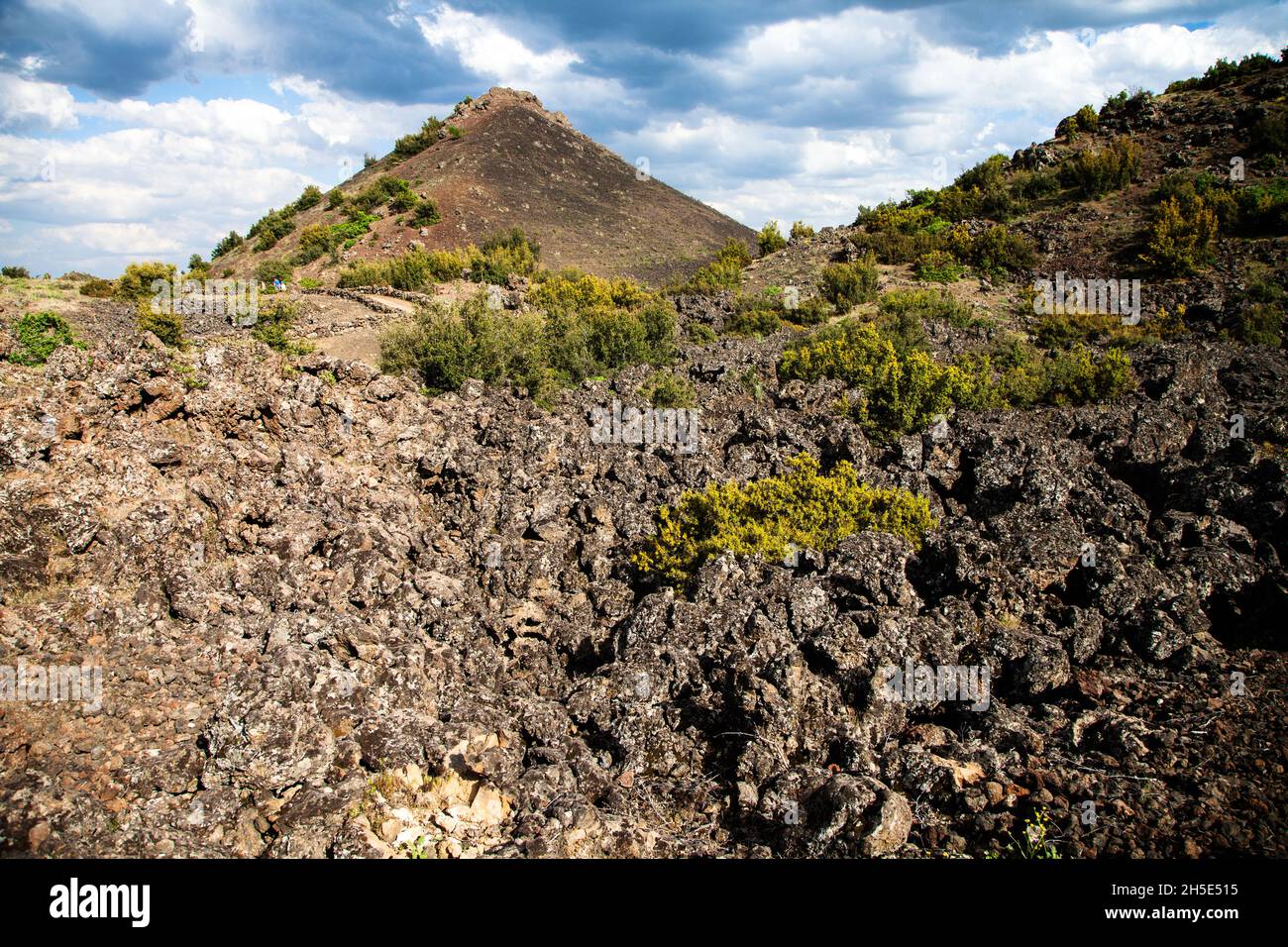 Volcanic geography landscape, Manisa province Stock Photo