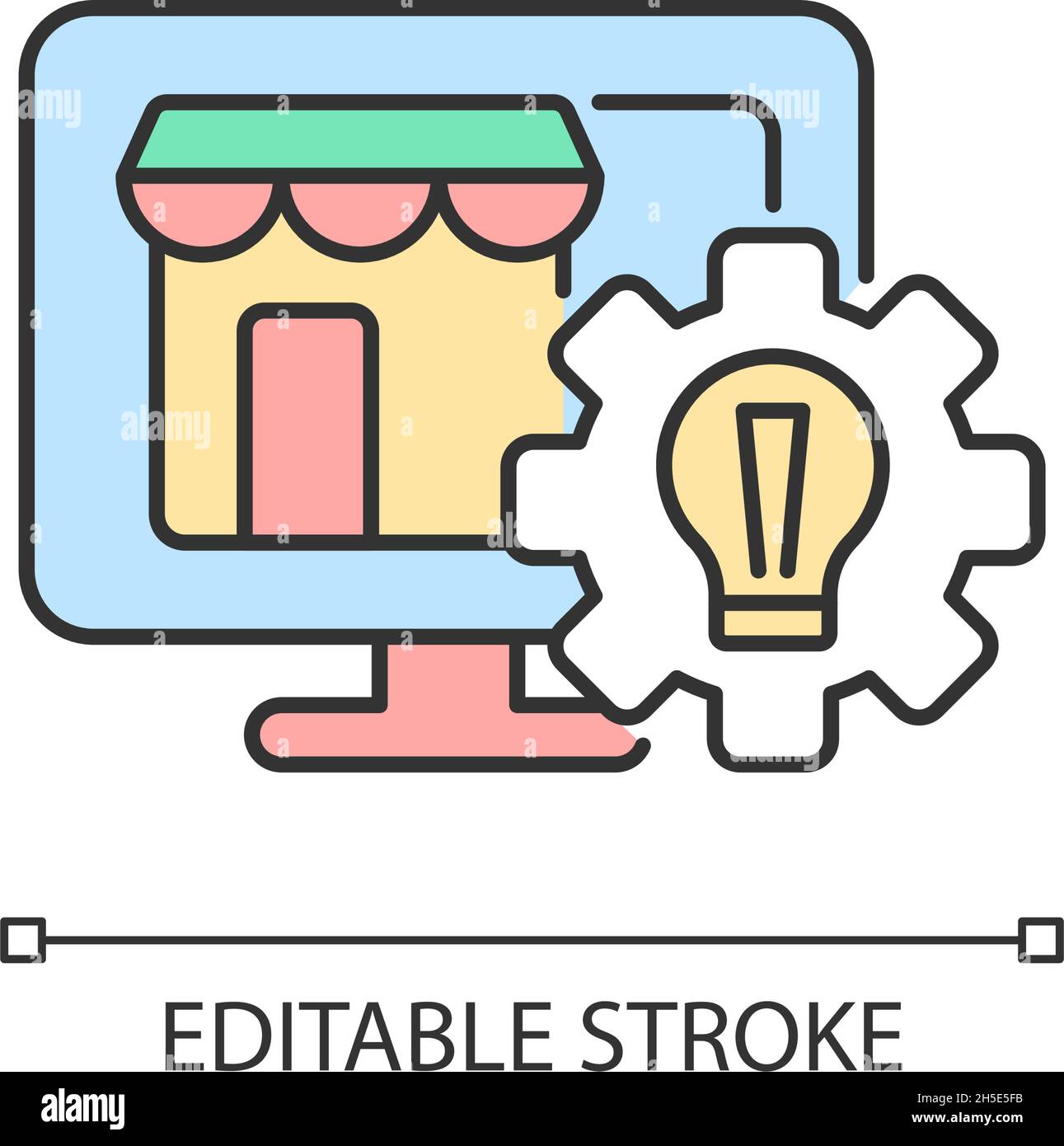 Website creation RGB color icon Stock Vector