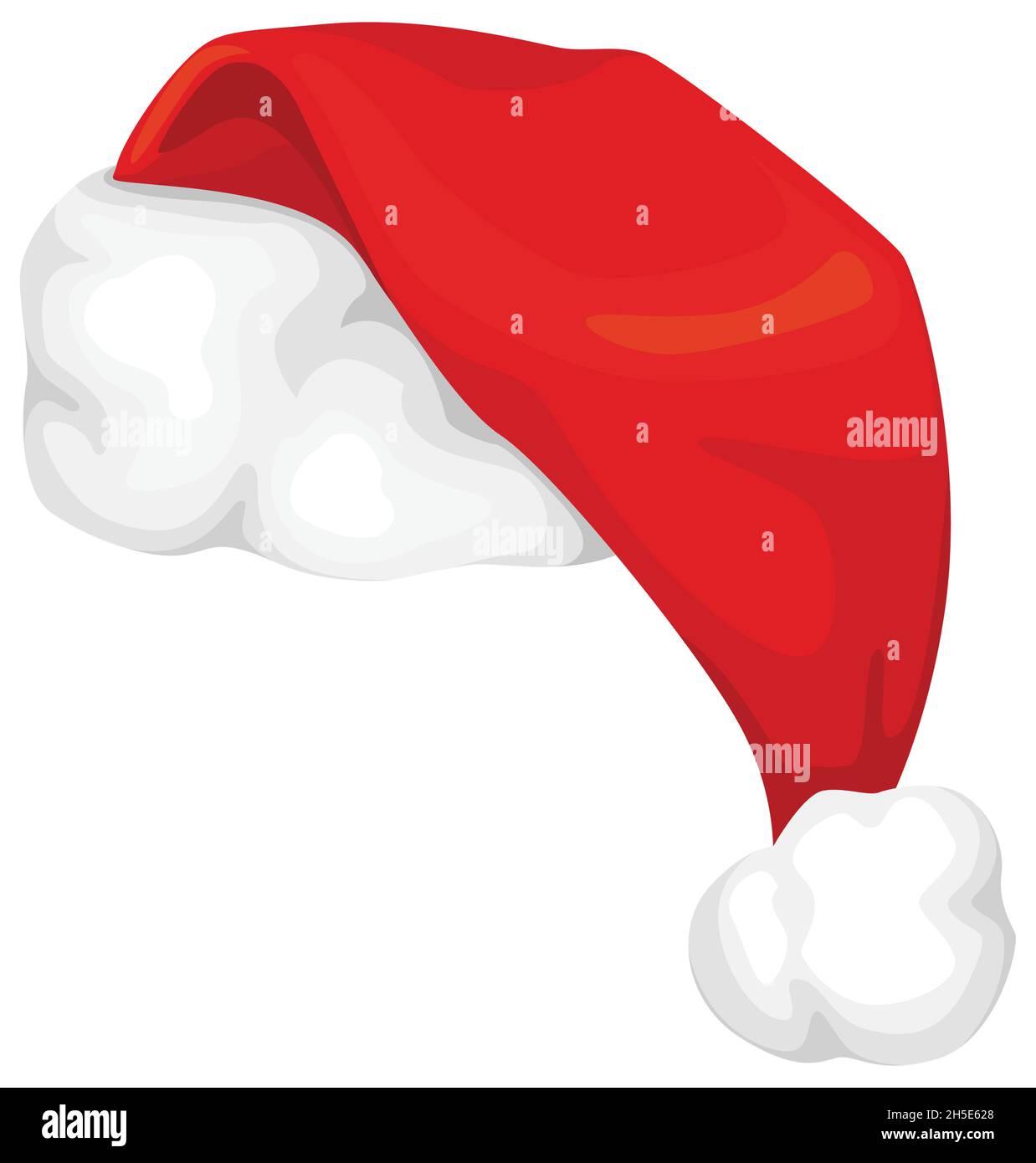 Traditional Santa Claus hat. Icons of different types of hats for