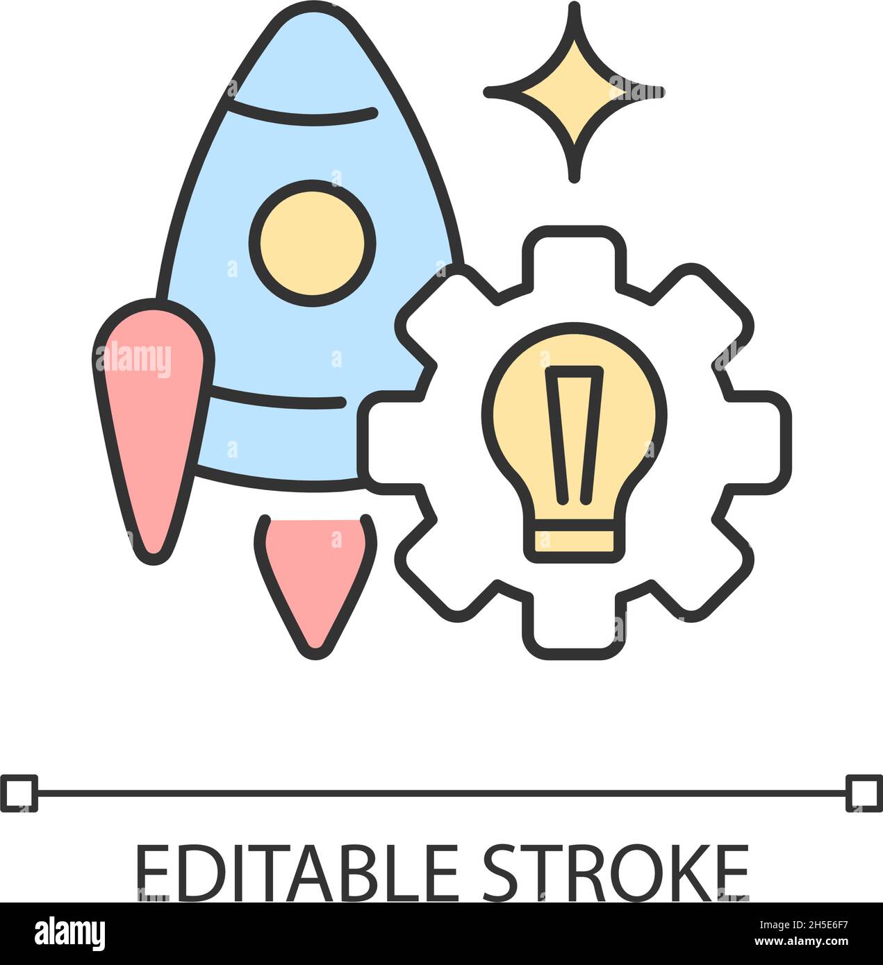 Startup RGB color icon Stock Vector