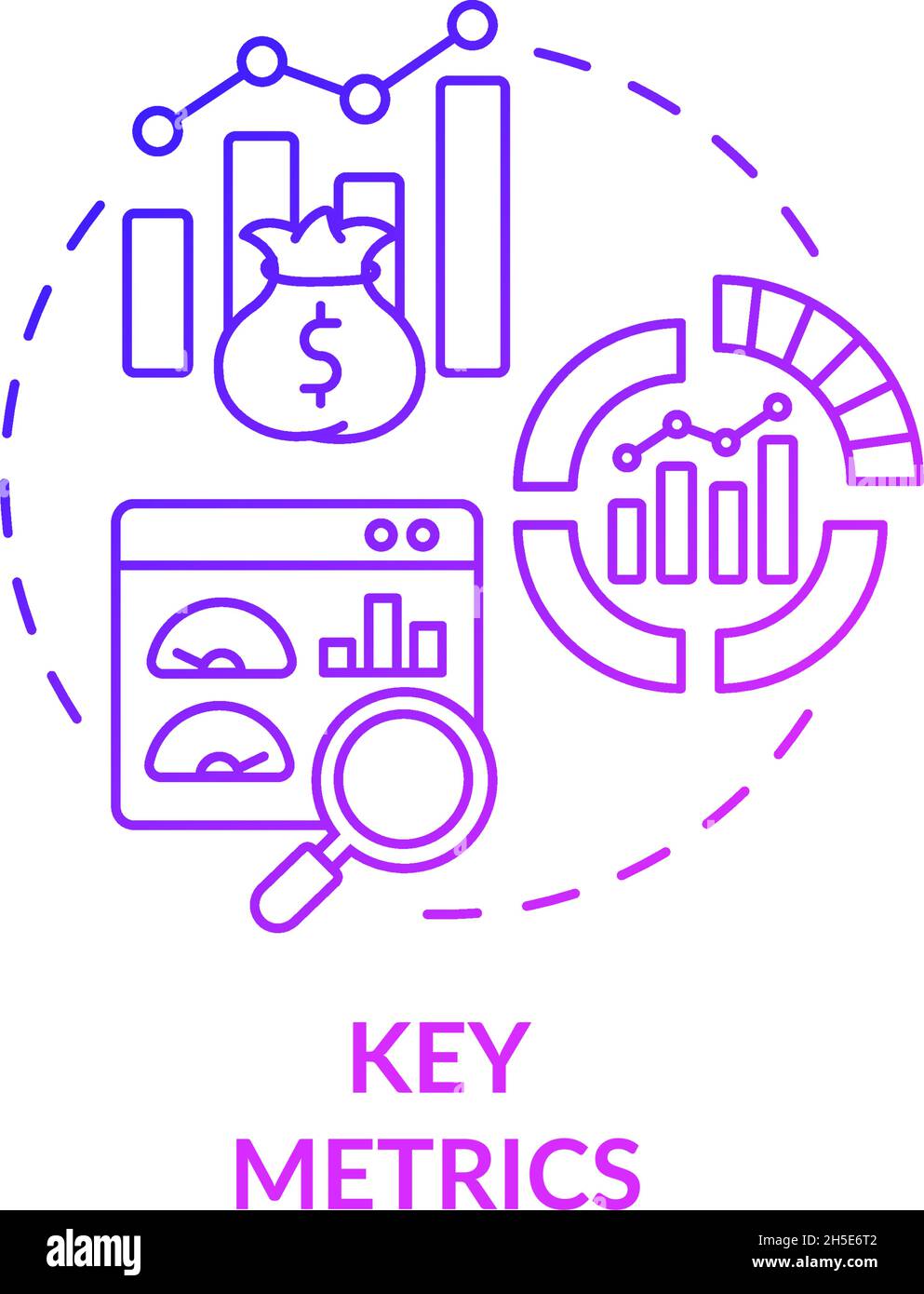 Key metrics purple gradient concept icon Stock Vector Image & Art Alamy