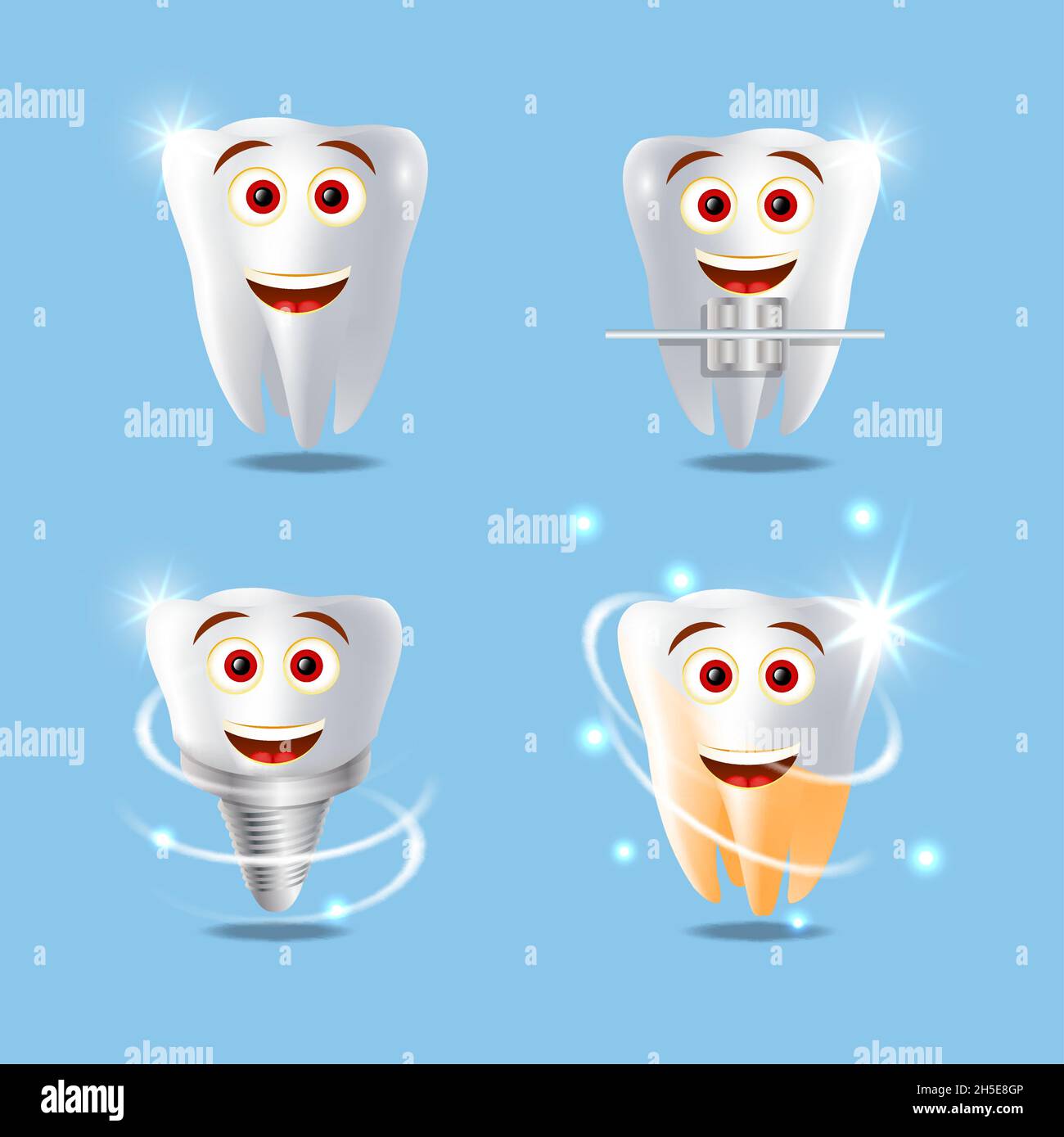 Professional dental services vector concept isolated illustration Stock Vector