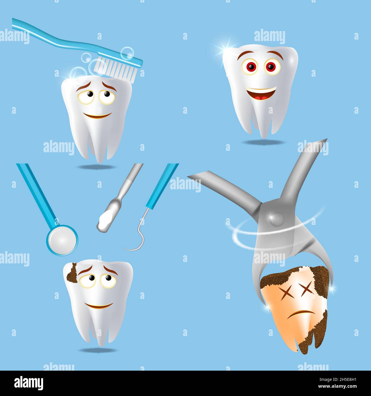 Professional dental services vector concept isolated illustration Stock Vector