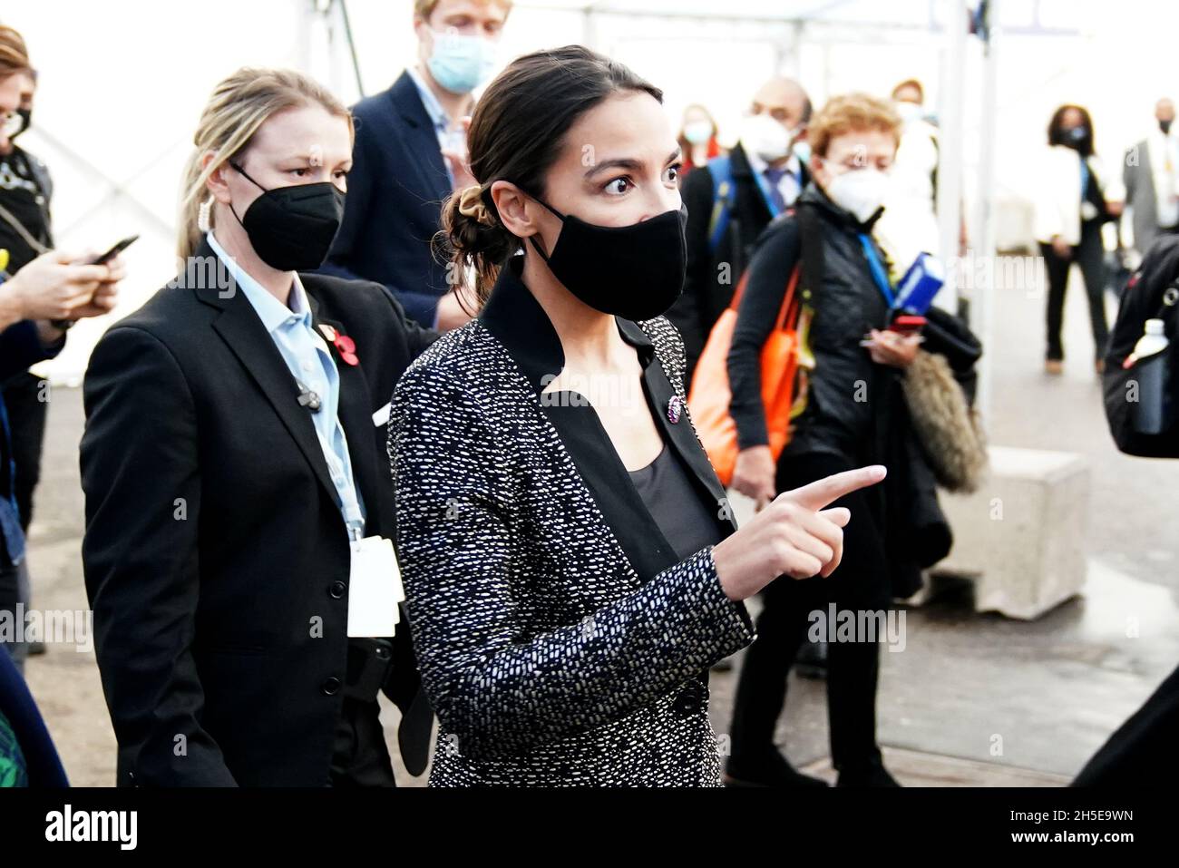 Alexandria Ocasio Cortez Visits The Cop26 Summit At The Scottish Event 