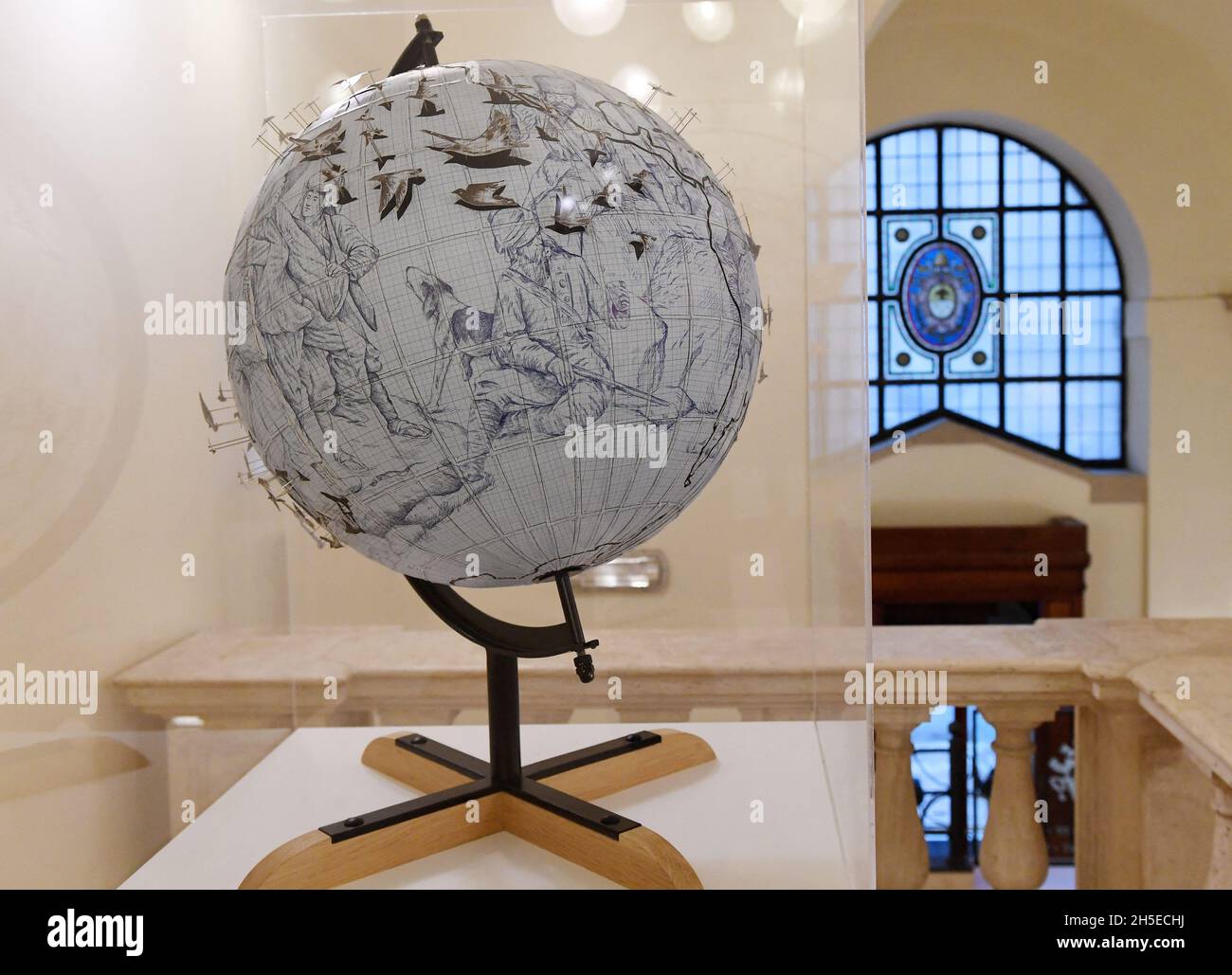 The installation â Migration Globe Vâ by Italian artist Pietro Ruffo at ...