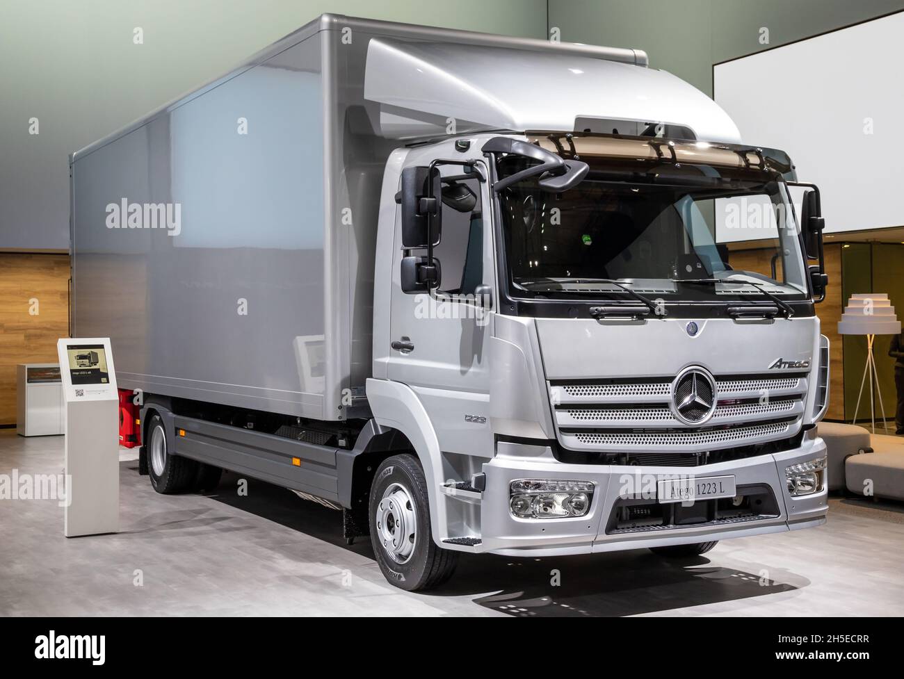 Mercedes Benz Atego 1630 L Truck showcased at the Hannover IAA Commercial  Vehicles Motor Show. Germany - September 27, 2018 Stock Photo - Alamy