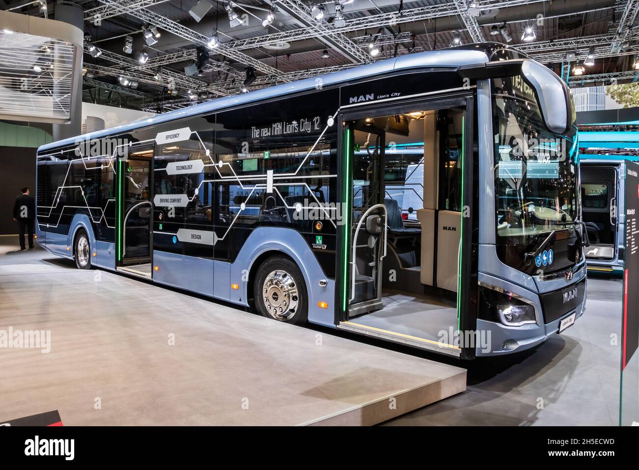 MAN Lion's city public bus showcased at the Hannover IAA Commercial Vehicles Motor Show. Germany - September 27, 2018. Stock Photo