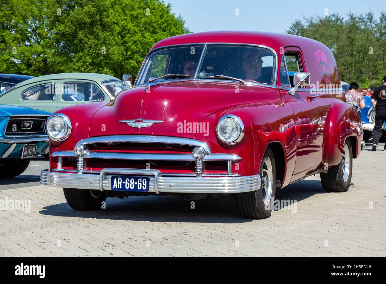 1950 Chevrolet Special Styleline Sedan Delivery (HJ-1508) classic car on the parking lot. Rosmalen, The Netherlands - May 8, 2016 Stock Photo