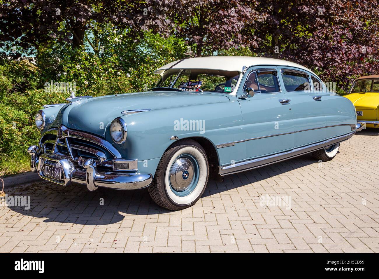 1951 Hudson Commodore 6 classic car on the parking lot. Rosmalen, The Netherlands - May 8, 2016 Stock Photo
