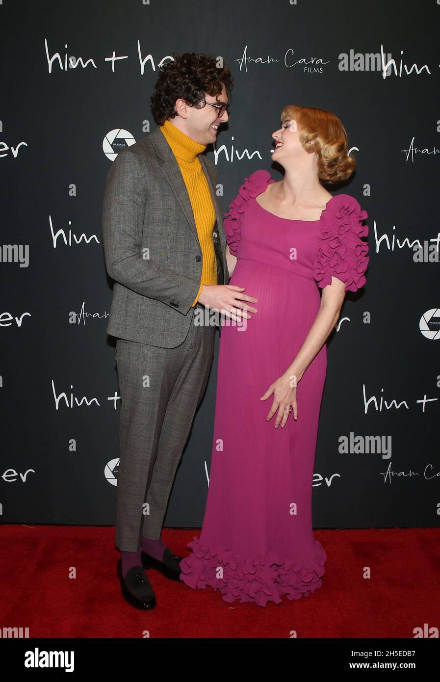 Los Angeles, Ca. 8th Nov, 2021. Cristina Spruell, Zachary Poole, at the  premiere of Him And Her at The Landmark Theater in Los Angeles, California  on November 8, 2021. Credit: Faye SadouMedia