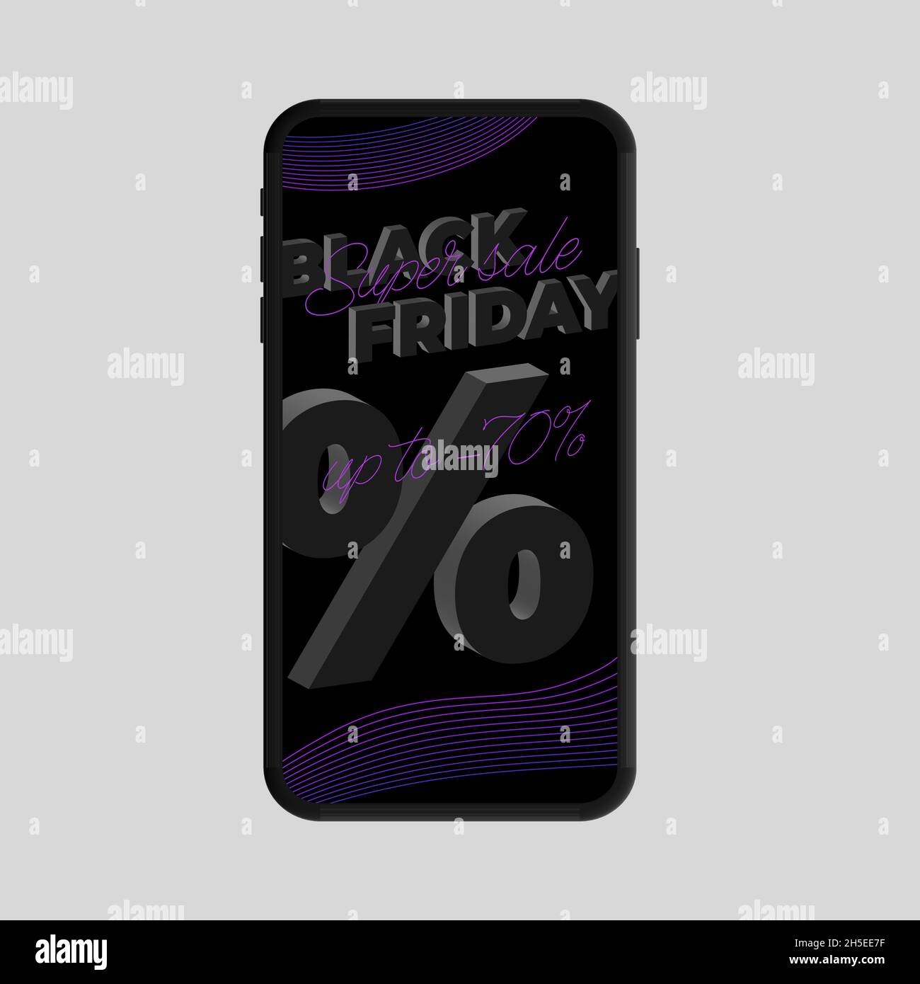 Black Friday super sale. Vector illustration Stock Vector