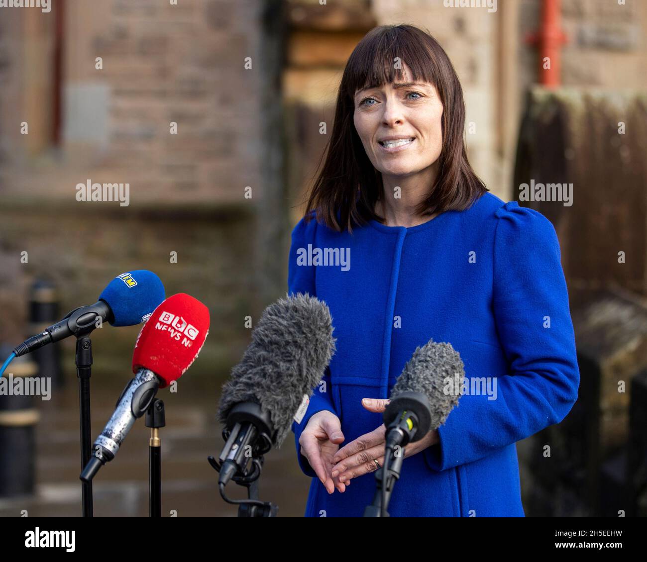 Northern Ireland Minister for Infrastructure Nicola Mallon, at Belfast ...