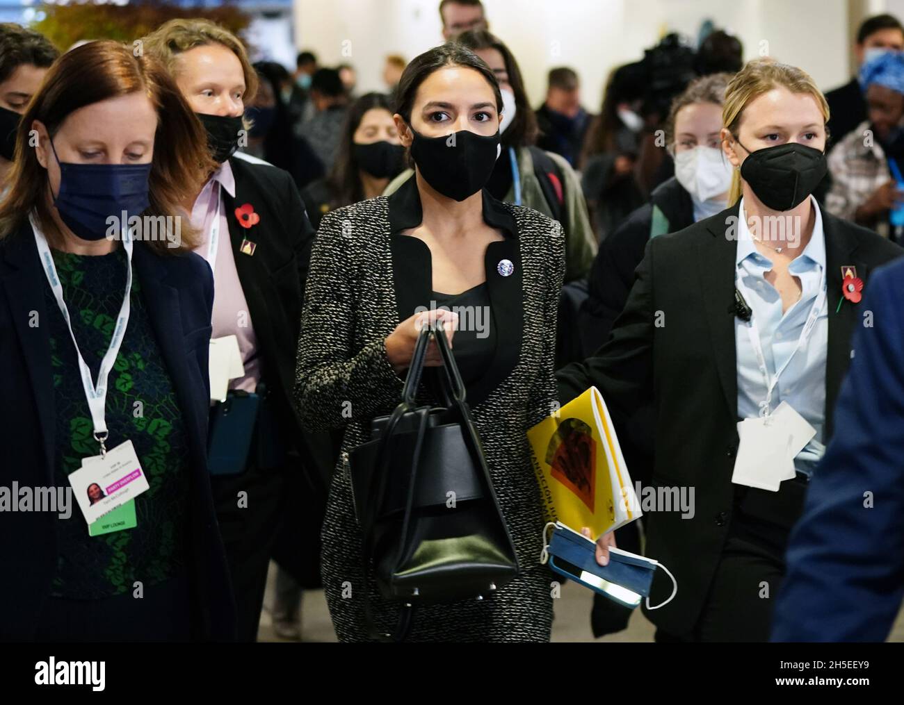 Alexandria Ocasio Cortez Visits The Cop26 Summit At The Scottish Event 