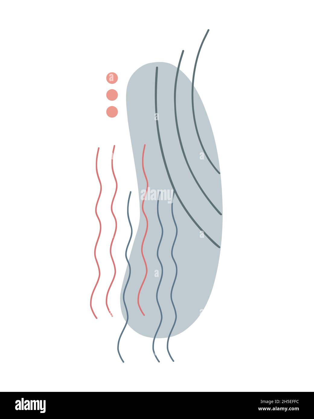 Boho style abstract shapes, simple hand drawn art objects vector ...