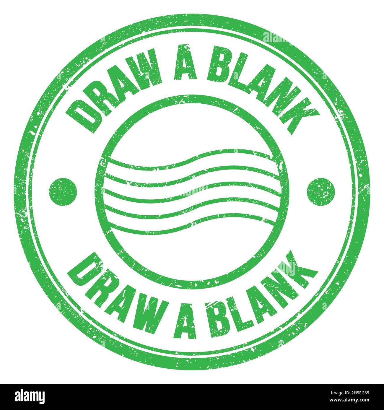 DRAW A BLANK word written on green round postal stamp sign Stock Photo Alamy
