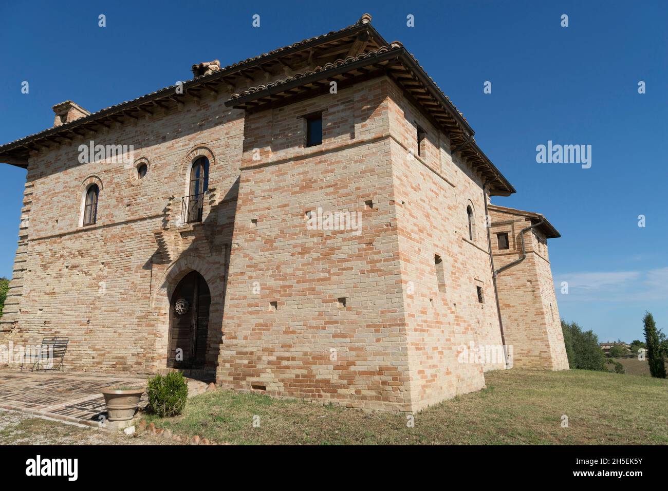 Coriolana house, Niccolò Buonafede countryside residence, Monte San Giusto; Marche, Itay, Europe Stock Photo