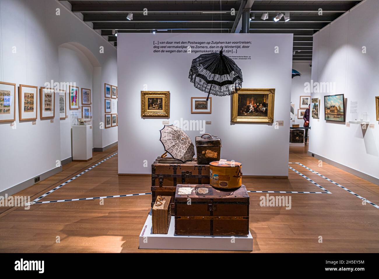 Exibition about Travelling in the Museum of Zutphen, Netherlands Stock Photo