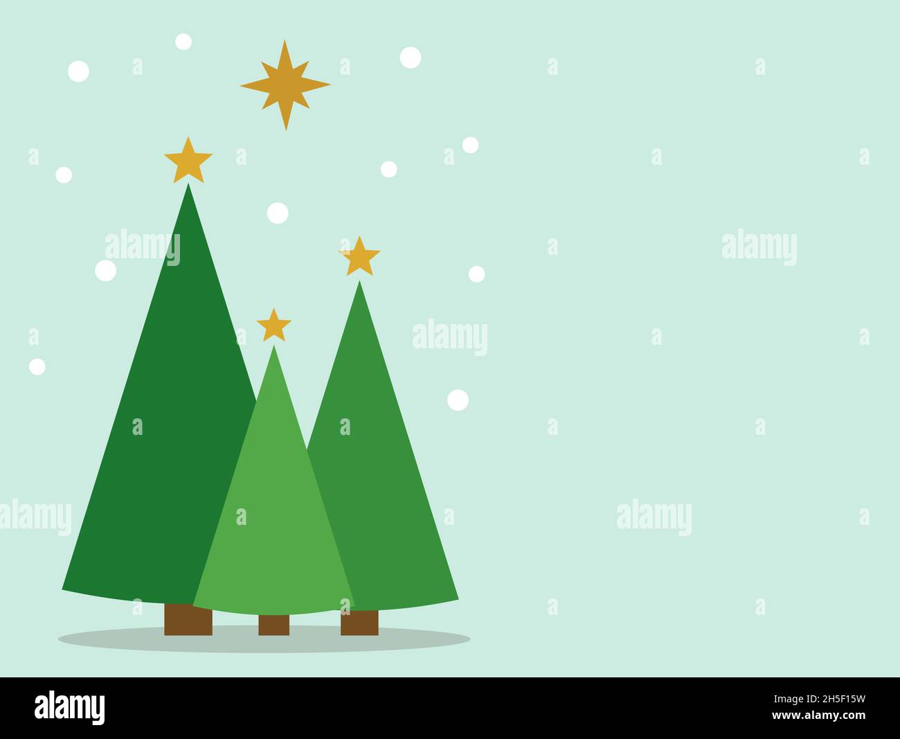 Christmas trees greeting card. Vector illustration Stock Vector Image ...