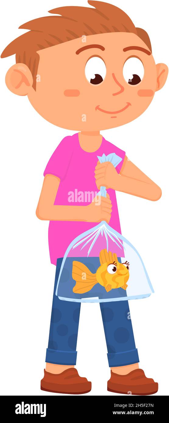 Goldfish plastic bag Stock Vector Images Alamy