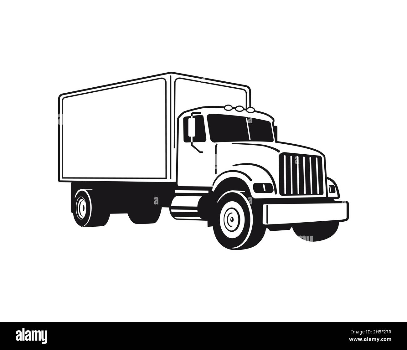 Moving Truck. Cargo Delivery Truck Isolated. Delivery truck. Vector