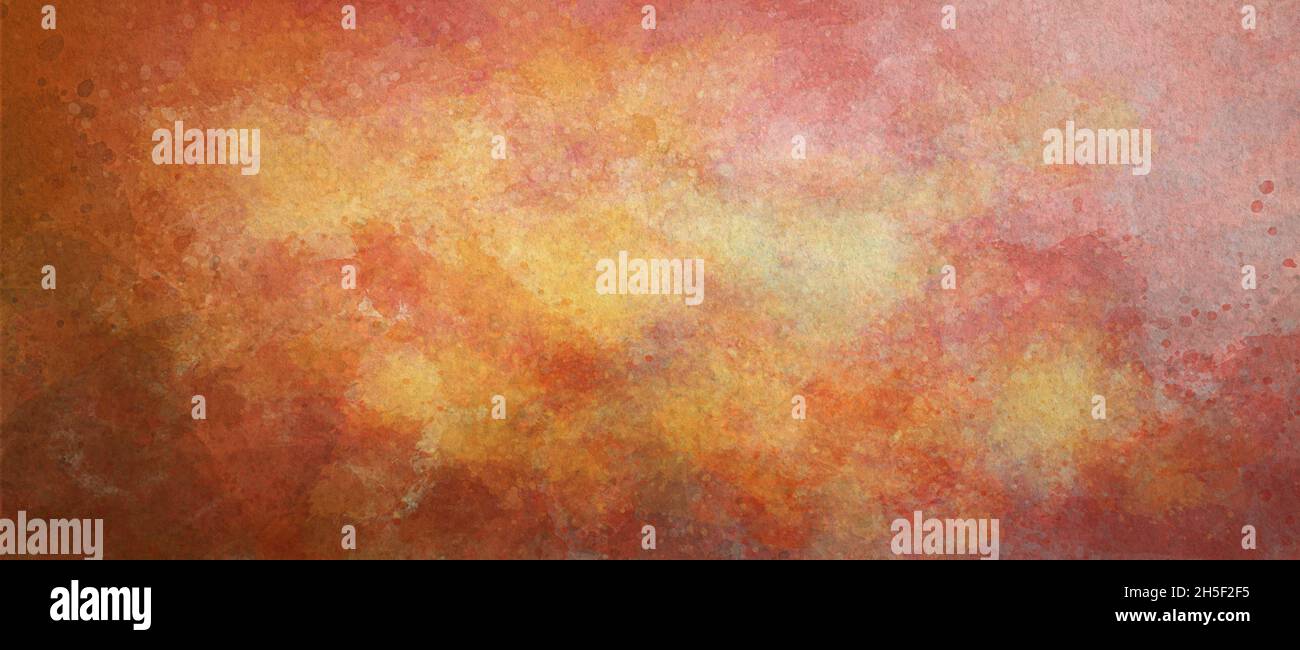 red, orange e yellow artistic watercolor background Stock Photo