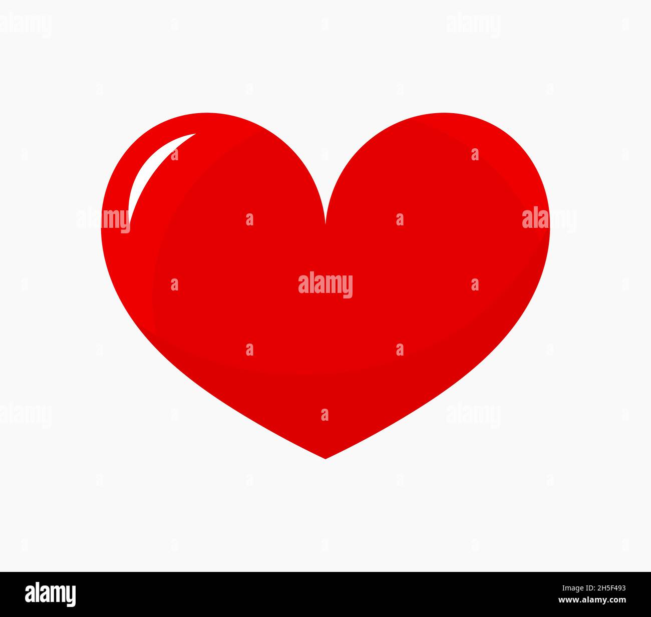 Big red heart love symbol icon. Vector illustration Stock Vector Image ...