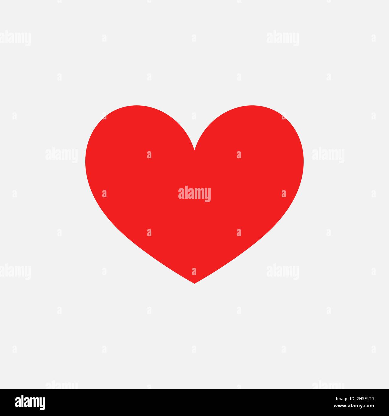 Red heart flat design icon. Vector illustration Stock Vector Image ...