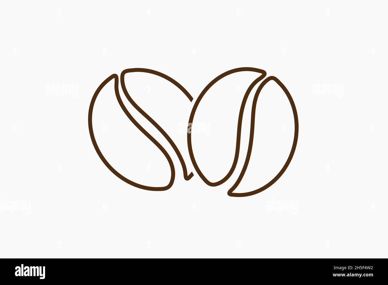 Coffee beans line icon. Vector illustration Stock Vector Image & Art ...