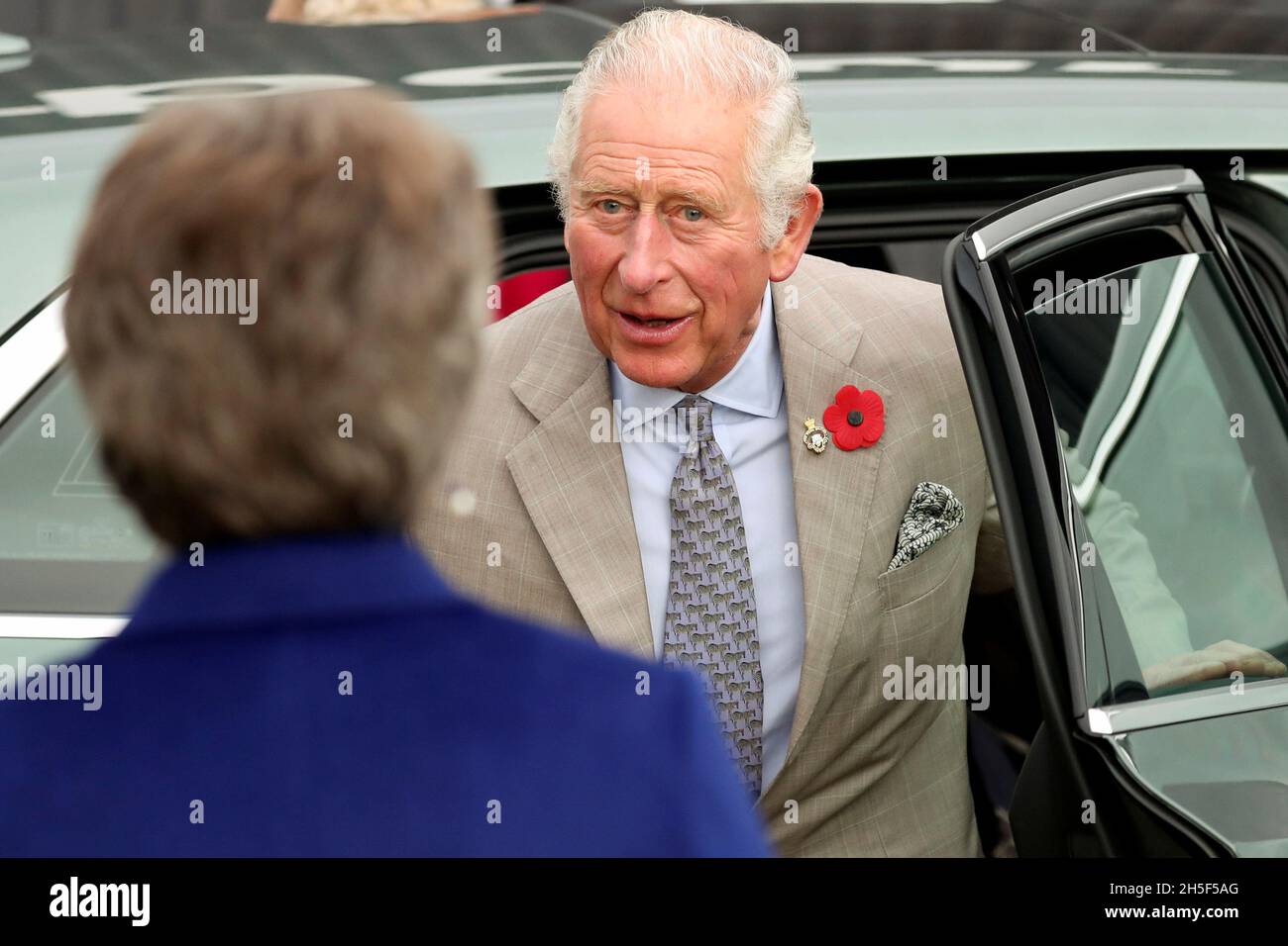 Britain's Prince Charles arrives for a visit to Royal Warrant Holder, J  Barbour And Sons Ltd, in South Shields, Britain November 9, 2021. Scott  Heppell/Pool via REUTERS Stock Photo - Alamy